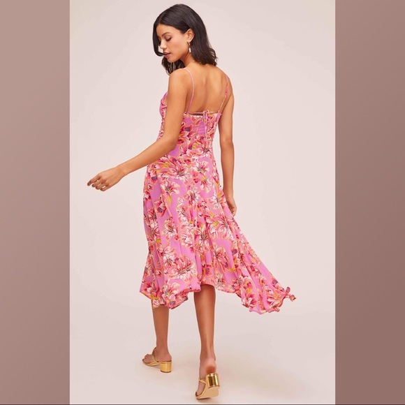 ASTR JANINE FLORAL MIDI DRESS LAVENDER-PINK FLORAL - Picture 5 of 6